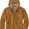 Carhartt Men's Relaxed Fit Washed Duck Sherpa-Lined Jacket