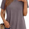 AUTOMET T Shirts Short Sleeve Crewneck Tees for Women Trendy Lightweight Soft Casual Summer Tops Clothes 2025