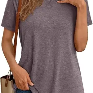 AUTOMET T Shirts Short Sleeve Crewneck Tees for Women Trendy Lightweight Soft Casual Summer Tops Clothes 2025