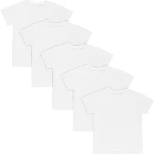Hanes Boys' Undershirt, EcoSmart Short Sleeve Crew Shirts, Multiple Packs Available